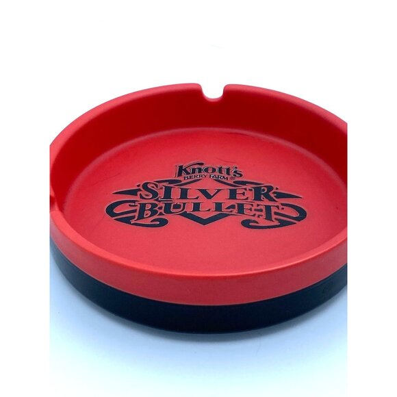 Knotts Berry Farm Theme Park Silver Bullet Roller Coaster Vintage Ashtray - Picture 3 of 5